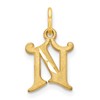 14k Letter N Initial Charm