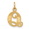 14k Letter Q Initial Charm