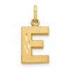 14KY Satin Diamond-cut Letter E Initial Charm