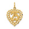 14k 25 in Heart Charm