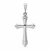 14k White Gold Passion Cross Pendant