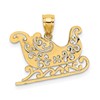 14k Polished Filigree Sleigh Charm