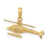 14k 3-D Moveable Rotor Helicopter Pendant