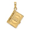 14K 3-D THE TEN COMMANDMENTS Book with Moveable Pages Pendant
