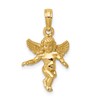 14k  3-D Polished Solid Angel Pendant