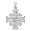 14k White Gold Jerusalem Cross Pendant