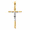 14k Two-tone Crucifix Pendant