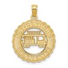 14k GATLINBURG TENNESSEE with Trolley Car in Circle Charm