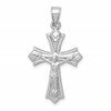 14K White Gold Crucifix Reversible to Cross Pendant