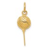 14k Domed Golf Ball on Tee Charm