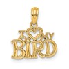 14K I HEART MY BIRD Charm