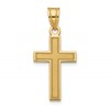 14K Small Satin Cross Pendant