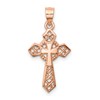 14K Rose Polished Celtic Cross Pendant