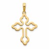 14k Budded Cross Charm