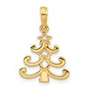 14k Polished Christmas Tree Pendant