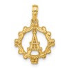 14K Polished Eiffel Tower Pendant