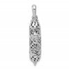 14K White Gold 3-D Mezuzah Pendant