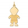 14k Satin Boy Charm