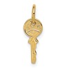 14K Polished 3D Rounded Top Key Charm