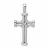 14k White Gold Center -X- Latin Cross Pendant