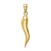 14k Large 3-D Italian Horn Pendant