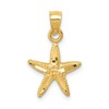 14K Diamond-cut Starfish Pendant