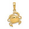 14k Crab Pendant