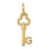 14k Key Letter G Initial Charm