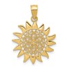 14k Polished Filigree Sun Pendant