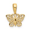 14k Polished Filigree Butterfly Charm