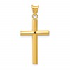 14K Polished Hollow Cross Pendant