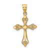 14k Mini Budded Cross Pendant