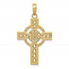 14k Diamond-cut Celtic Cross Pendant