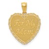 14K Reversible FOR MY MOM / THANKS FOR EVERYTHING Heart Pendant