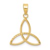 14K Diamond Cut Trinity Pendant