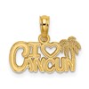 14k I HEART CANCUN Cut-out Charm