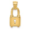 14K Polished Padlock Charm