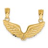 14K Polished 2-Piece Break Apart Angel Wings Pendants