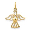 14k Polished Small Angel with Heart Pendant