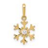 14k Polished CZ Snowflake Charm