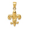 14k Polished Fleur de Lis Pendant