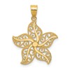 14k Polished Filigree Starfish Pendant