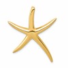 14k Large Polished Starfish Omega Slide