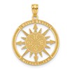 14K Satin / Polished I WOULD BE LOST WITHOUT YOU Compass Pendant