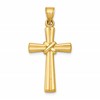 14k Hollow -X- Center Cross Pendant