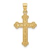 14K Satin and Polished FAITH Cross Pendant