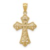 14k Polished Filigree Cross Pendant