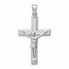 14k White Gold Polished Crucifix Pendant