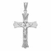 14k White Gold Crucifix Pendant
