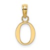 14K Polished Block Letter O Initial Pendant